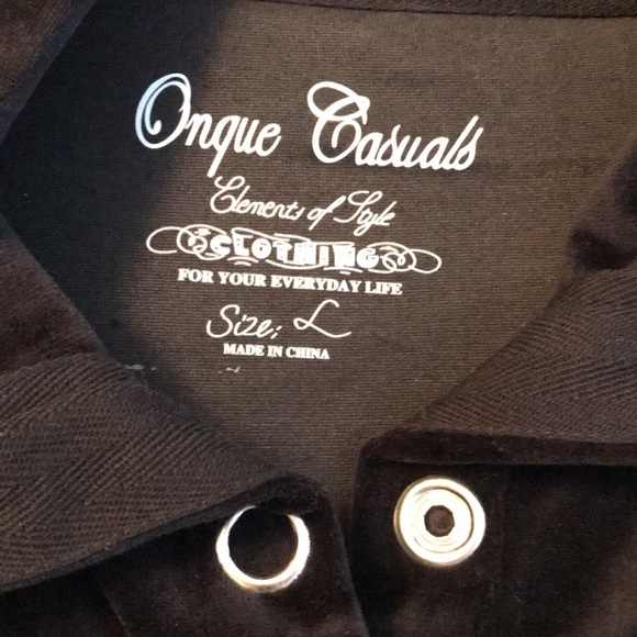 OPAQUE CASUALS LARGE BLACK VELOUR JACKET🆕 - Picture 3 of 12